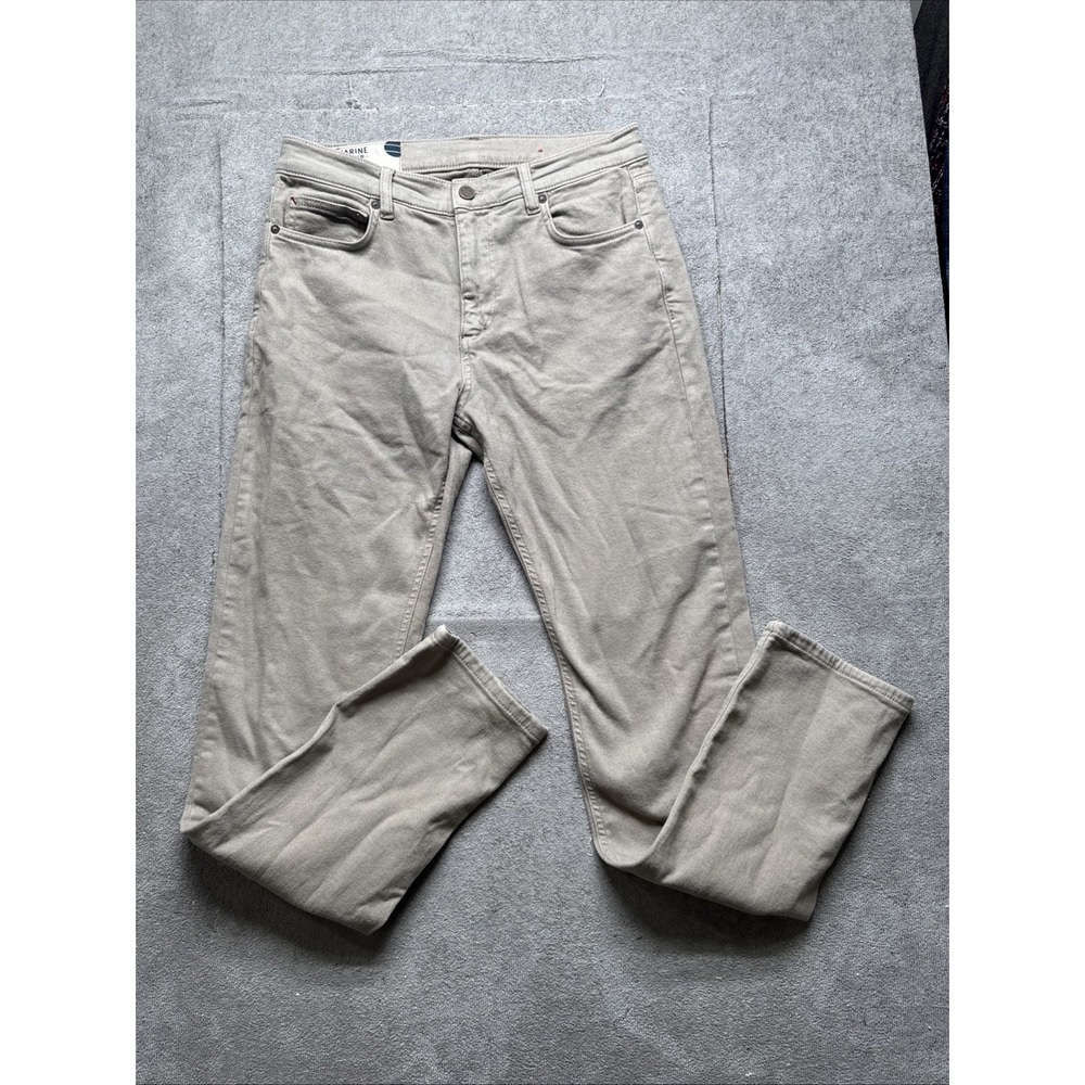 Marine‎ Layer Pants Mens 32x32 (fits 30x31) Original Slim Beige Jeans Stretch